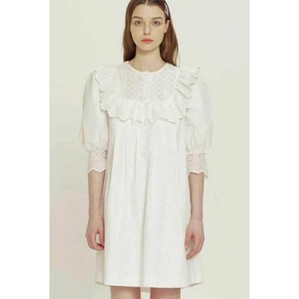 New Blanc & Eclare Allie White Baby Doll Dress 2